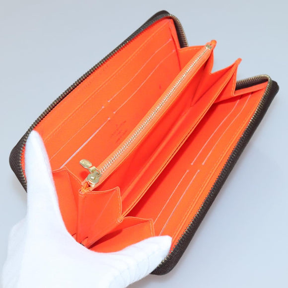 LOUIS VUITTON Monogram Graffiti Zippy Wallet Long Orange M93711 LV Auth 139993V