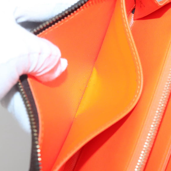 LOUIS VUITTON Monogram Graffiti Zippy Wallet Long Orange M93711 LV Auth 139993V