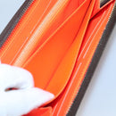 LOUIS VUITTON Monogram Graffiti Zippy Wallet Long Orange M93711 LV Auth 139993V-21