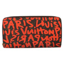 LOUIS VUITTON Monogram Graffiti Zippy Wallet Long Orange M93711 LV Auth 139993V-13