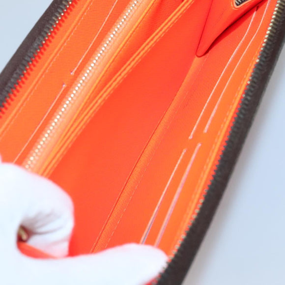LOUIS VUITTON Monogram Graffiti Zippy Wallet Long Orange M93711 LV Auth 139993V