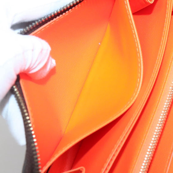 LOUIS VUITTON Monogram Graffiti Zippy Wallet Long Orange M93711 LV Auth 139993V