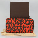LOUIS VUITTON Monogram Graffiti Zippy Wallet Long Orange M93711 LV Auth 139993V-12