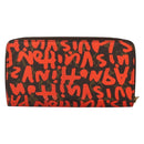 LOUIS VUITTON Monogram Graffiti Zippy Wallet Long Orange M93711 LV Auth 139993V-2