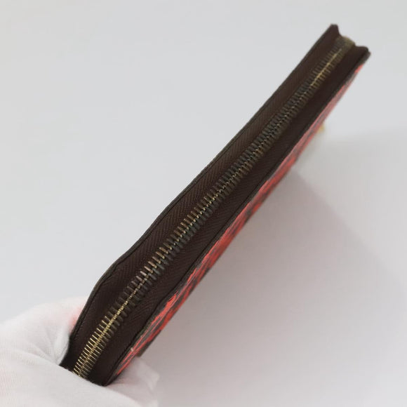 LOUIS VUITTON Monogram Graffiti Zippy Wallet Long Orange M93711 LV Auth 139993V