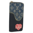 LOUIS VUITTON x NIGO LV Squared Zippy Wallet Blue M81107 LV Auth 139994-1