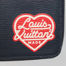 LOUIS VUITTON x NIGO LV Squared Zippy Wallet Blue M81107 LV Auth 139994-17