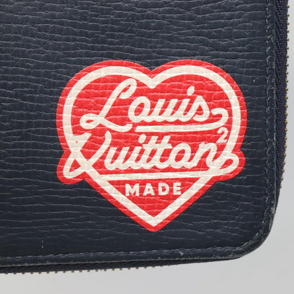 LOUIS VUITTON x NIGO LV Squared Zippy Wallet Blue M81107 LV Auth 139994