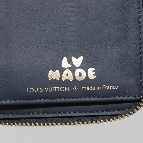 LOUIS VUITTON x NIGO LV Squared Zippy Wallet Blue M81107 LV Auth 139994
