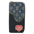 LOUIS VUITTON x NIGO LV Squared Zippy Wallet Blue M81107 LV Auth 139994-13