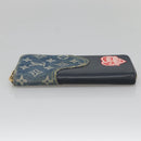 LOUIS VUITTON x NIGO LV Squared Zippy Wallet Blue M81107 LV Auth 139994-4