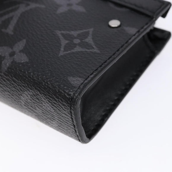 LOUIS VUITTON Eclipse Cles Voyage Pochette Coin Purse M82776 LV Auth 139998