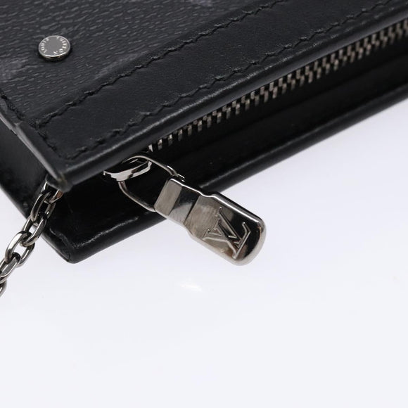 LOUIS VUITTON Eclipse Cles Voyage Pochette Coin Purse M82776 LV Auth 139998