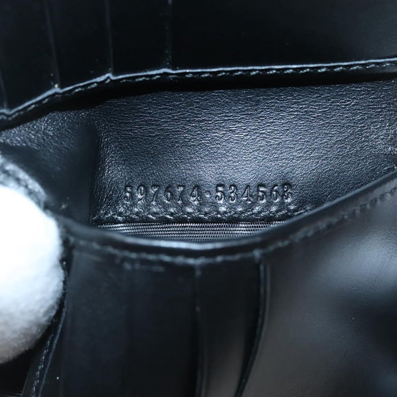 GUCCI Compact wallet Wallet Leather Black 597674 Auth 139999M