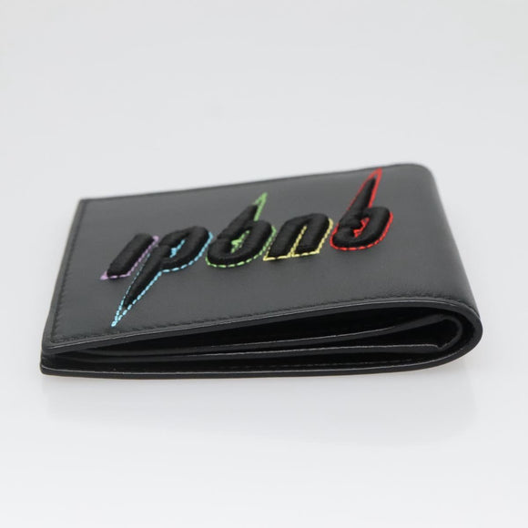 GUCCI Compact wallet Wallet Leather Black 597674 Auth 139999M