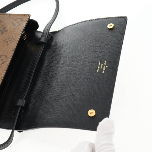 LOUIS VUITTON Monogram Reverse Book Wallet On Chain Bag M81830 LV Auth 140001SAM