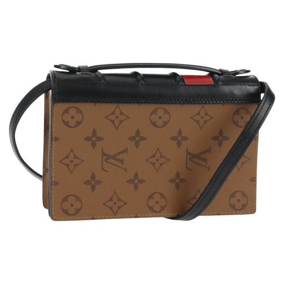 LOUIS VUITTON Monogram Reverse Book Wallet On Chain Bag M81830 LV Auth 140001M