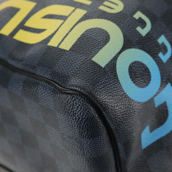 LOUIS VUITTON Damier Cobalt Keepall Bandouliere 55 Bag N41356 LV Auth 140002V