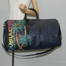 LOUIS VUITTON Damier Cobalt Keepall Bandouliere 55 Bag N41356 LV Auth 140002V-28