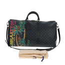 LOUIS VUITTON Damier Cobalt Keepall Bandouliere 55 Bag N41356 LV Auth 140002V-12