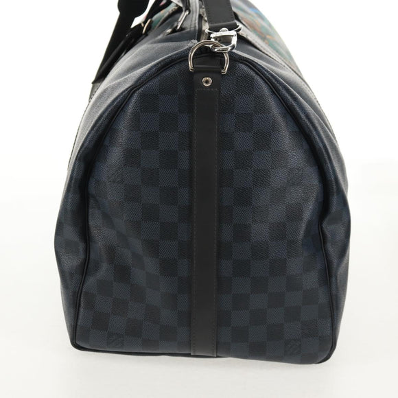 LOUIS VUITTON Damier Cobalt Keepall Bandouliere 55 Bag N41356 LV Auth 140002SM