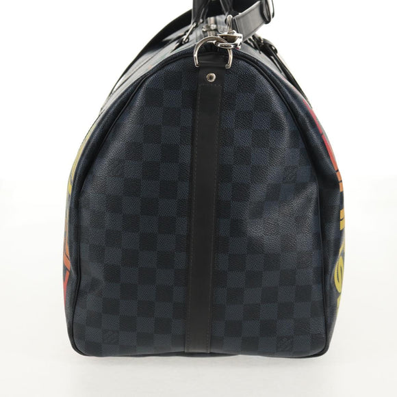 LOUIS VUITTON Damier Cobalt Keepall Bandouliere 55 Bag N41356 LV Auth 140002SM