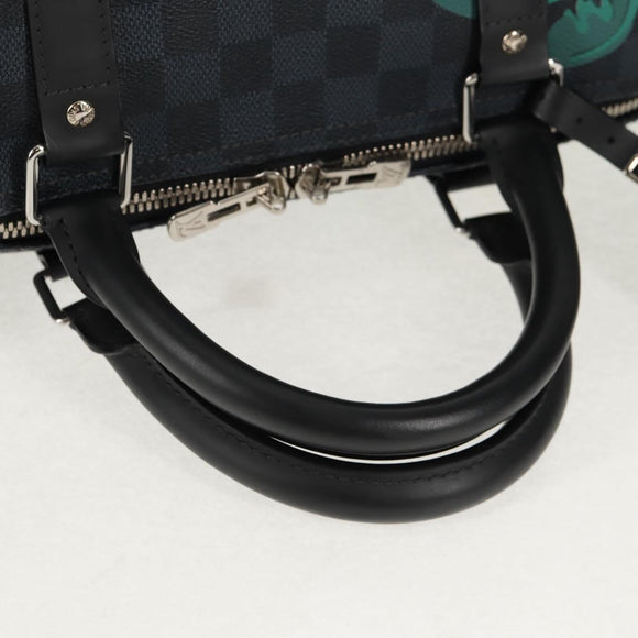 LOUIS VUITTON Damier Cobalt Keepall Bandouliere 55 Bag N41356 LV Auth 140002SM