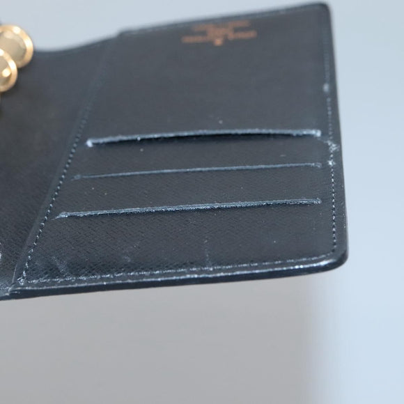 LOUIS VUITTON Epi Agenda PM Day Planner Cover Black R20052 LV Auth 140005