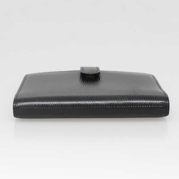 LOUIS VUITTON Epi Agenda PM Day Planner Cover Black R20052 LV Auth 140005