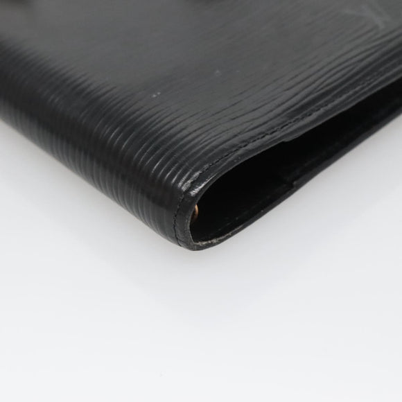 LOUIS VUITTON Epi Agenda PM Day Planner Cover Black R20052 LV Auth 140005