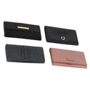 GUCCI Micro GG Canvas GG Canvas Wallet Leather 4Set Pink Black Auth 140007-1