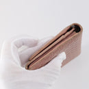 GUCCI Micro GG Canvas GG Canvas Wallet Leather 4Set Pink Black Auth 140007-12