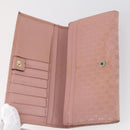 GUCCI Micro GG Canvas GG Canvas Wallet Leather 4Set Pink Black Auth 140007-16