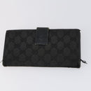 GUCCI Micro GG Canvas GG Canvas Wallet Leather 4Set Pink Black Auth 140007-19