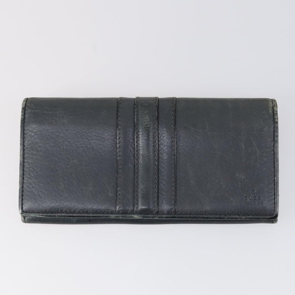 GUCCI Micro GG Canvas GG Canvas Wallet Leather 4Set Pink Black Auth 140007