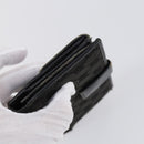 GUCCI Micro GG Canvas GG Canvas Wallet Leather 4Set Pink Black Auth 140007-20