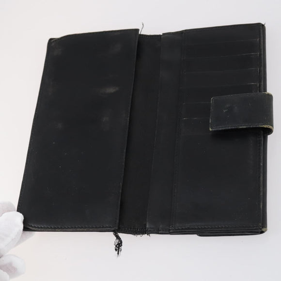 GUCCI Micro GG Canvas GG Canvas Wallet Leather 4Set Pink Black Auth 140007