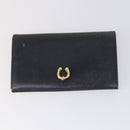 GUCCI Micro GG Canvas GG Canvas Wallet Leather 4Set Pink Black Auth 140007-26