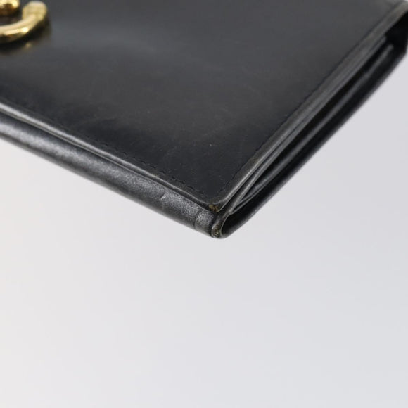 GUCCI Micro GG Canvas GG Canvas Wallet Leather 4Set Pink Black Auth 140007