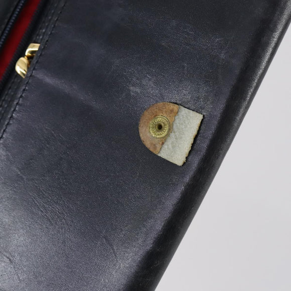 GUCCI Micro GG Canvas GG Canvas Wallet Leather 4Set Pink Black Auth 140007