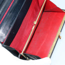 GUCCI Micro GG Canvas GG Canvas Wallet Leather 4Set Pink Black Auth 140007-34