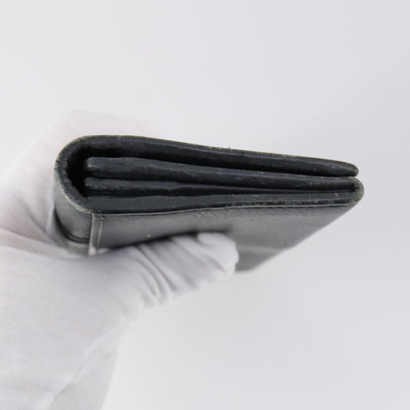 GUCCI Micro GG Canvas GG Canvas Wallet Leather 4Set Pink Black Auth 140007