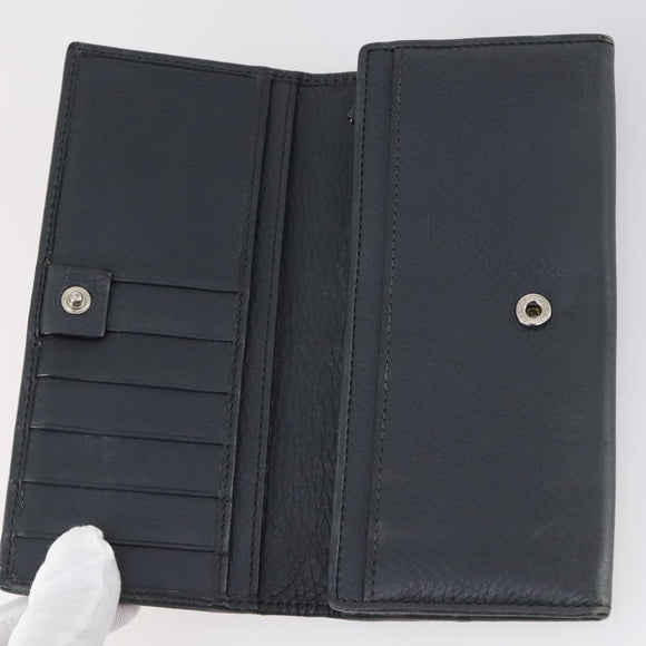 GUCCI Micro GG Canvas GG Canvas Wallet Leather 4Set Pink Black Auth 140007