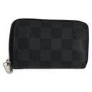 LOUIS VUITTON Damier Graphite Zippy Coin Purse N63076 LV Auth 140010-1