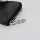 LOUIS VUITTON Damier Graphite Zippy Coin Purse N63076 LV Auth 140010-8