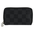LOUIS VUITTON Damier Graphite Zippy Coin Purse N63076 LV Auth 140010-13