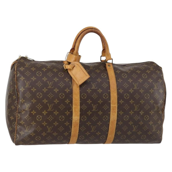 LOUIS VUITTON Monogram Keepall 55 Boston Bag M41424 LV Auth 140023