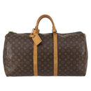 LOUIS VUITTON Monogram Keepall 55 Boston Bag M41424 LV Auth 140023-2