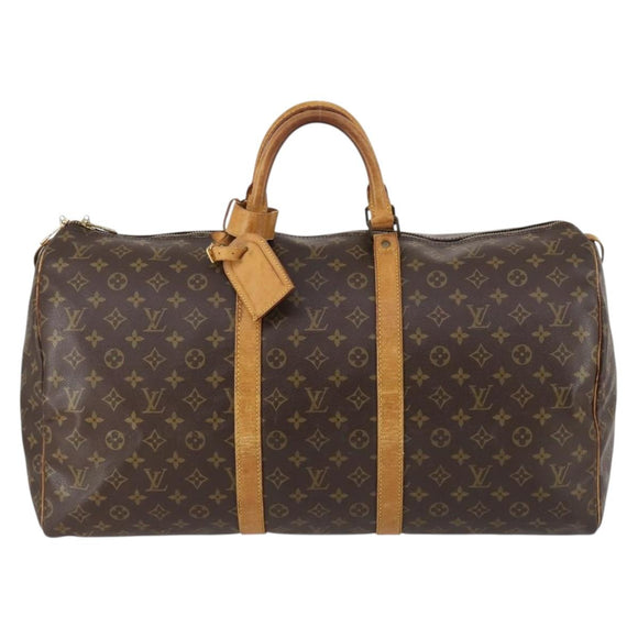 LOUIS VUITTON Monogram Keepall 55 Boston Bag M41424 LV Auth 140023
