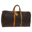 LOUIS VUITTON Monogram Keepall 55 Boston Bag M41424 LV Auth 140030-1